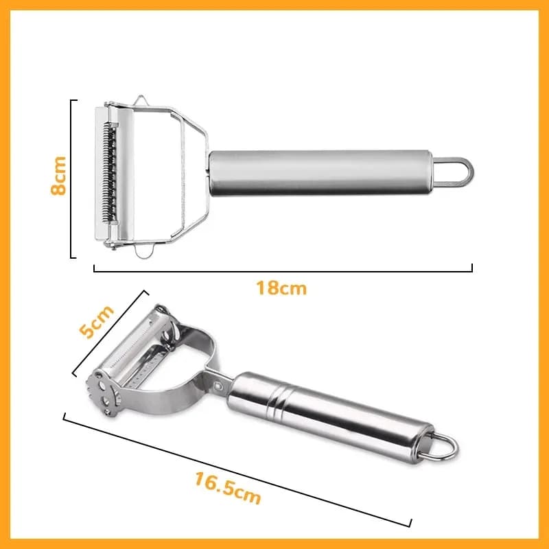 Kitchen Vegetable Peeler Stainless Steel Melon Planer Double-Head Peeler Household Multiple-Function Fruit And Vegetable Peeler - 6