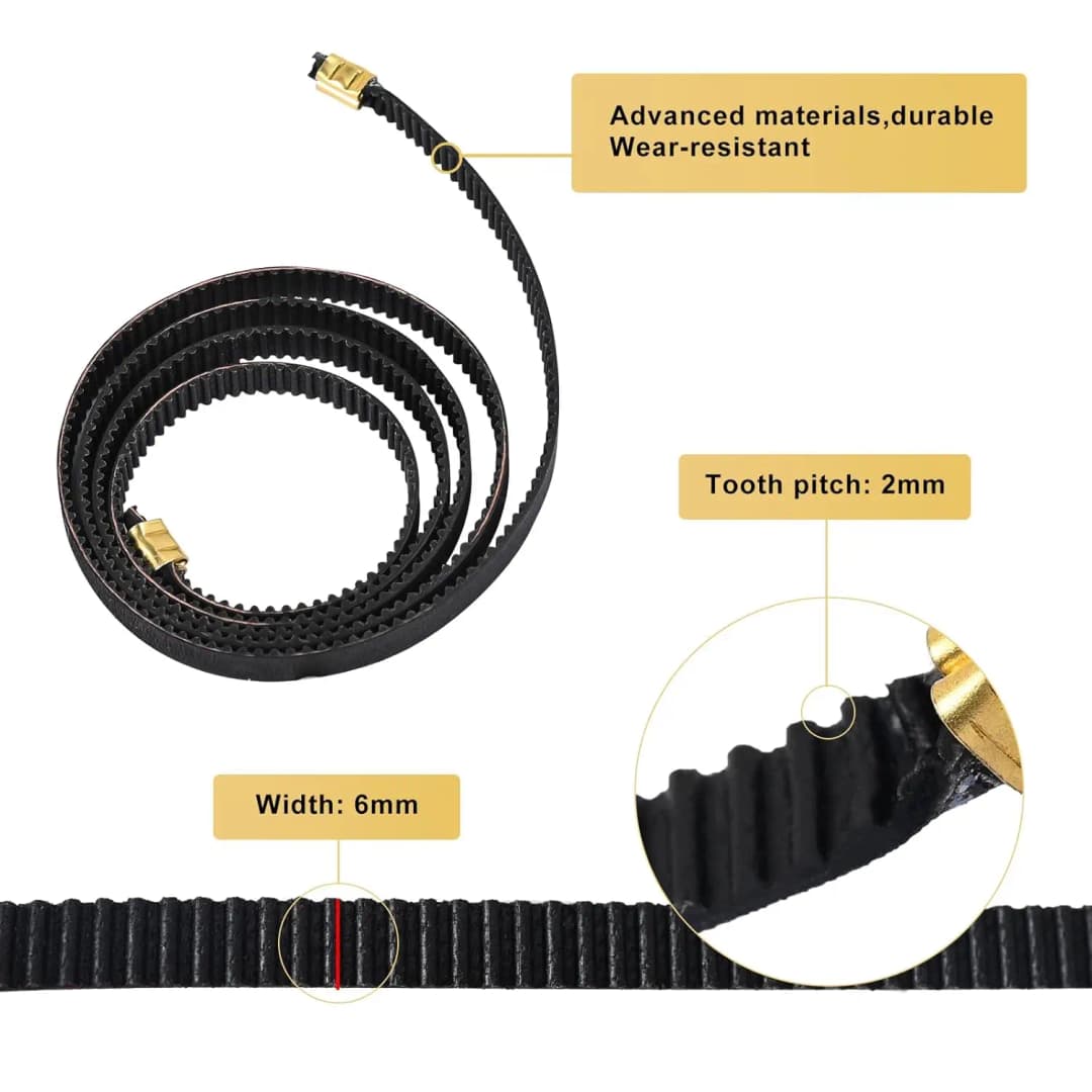 Creality Ender 3 S1 X+Y Timing Belts Kit X-axis Synchronous Belt and Y-axis Synchronous Belt kit for Ender 3 S1,Ender 3 S1 Pro - 2