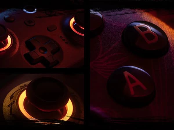 وحدة تحكم لاسلكية 8BitDo Ultimate 2 WUCHANG، وحدة تحكم بعصي TMR مع قاعدة شحن للكمبيوتر الشخصي، ويندوز 10، 11، أندرويد - 5
