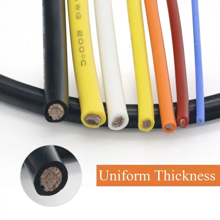 1M/5M Heat-resistant Cable 30 28 26 24 22 20 18 16 15 14 12 10 8AWG Ultra Soft Silicone Wire High Temperature Flexible Copper - 5