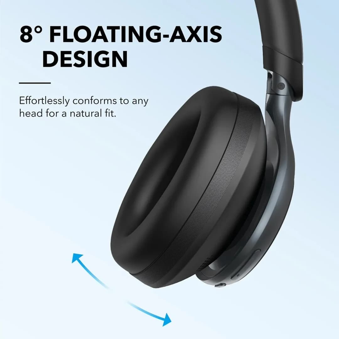 Soundcore by Anker, Space One, Active Noise Cancelling Headphones, 2X Stronger Voice Reduction, 40H ANC Playtime, App Control - 6