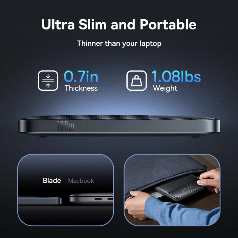 Baseus 100W Power Bank 20000mAh Capacity PD Fast Charging Battery Charger Powerbank For Laptops MacBook iPhone Samsung Xiaomi - 6