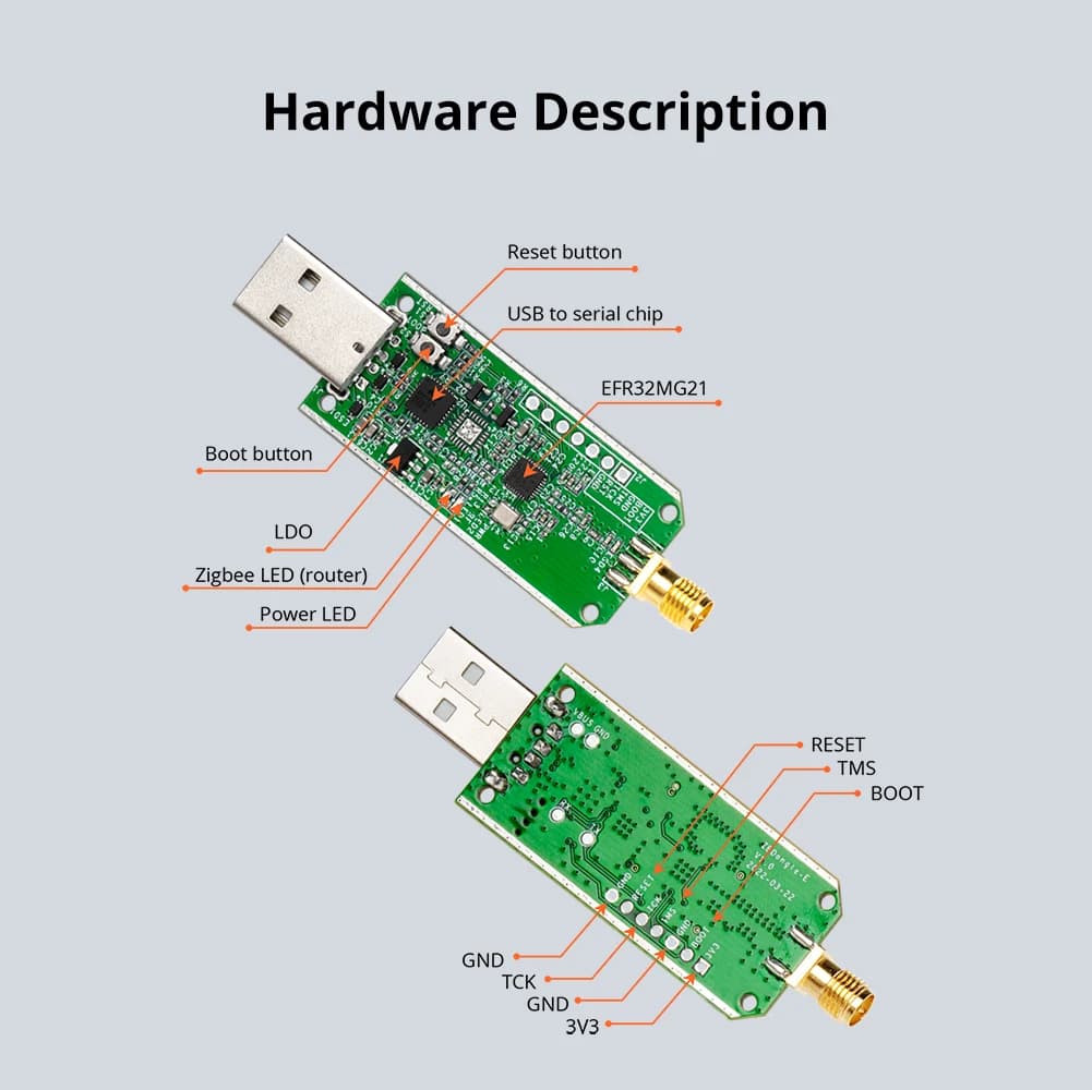 SONOFF ZBDongle-E USB دونجل بلس ZigBee 3.0 بوابة Zigbee لاسلكية محلل ZHA Zigbee2MQTT مسبق التهيئة كمنسق - 4