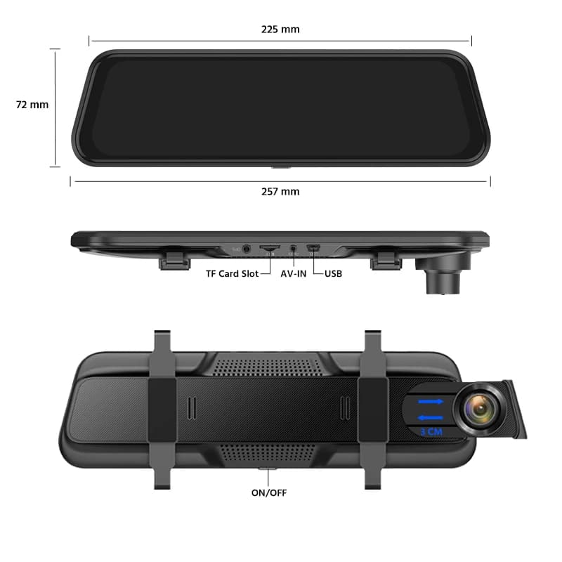 E-ACE 2K Car DVR WIFI GPS Stream Media Mirror Optional 1080P Car Video Camera Night Vision Loop Recording 24H Parking Black Box - 5