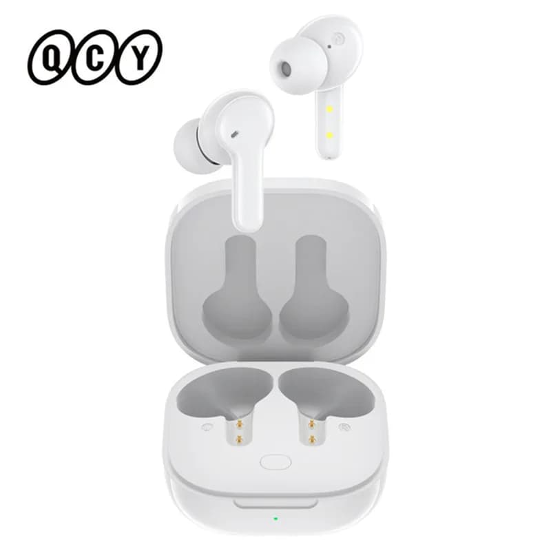 سماعة بلوتوث QCY T13 إصدار 5.1، سماعة أذن لاسلكية TWS مع تحكم باللمس، 4 ميكروفونات، مكالمة عالية الدقة ENC، تطبيق تخصيص