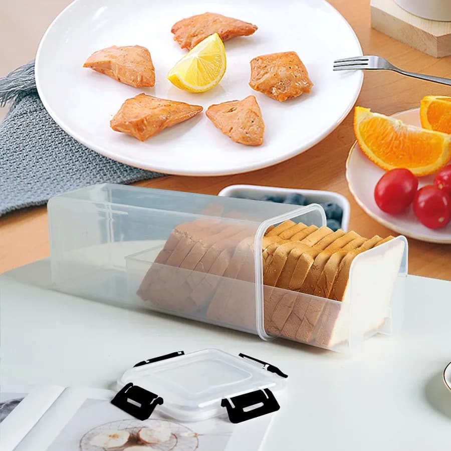Bread Loaf Container Clear Airtight Bread Box With Lid Sandwich Bread Holder For Homemade Bread Tall Bread Saver For Kitchen - 6