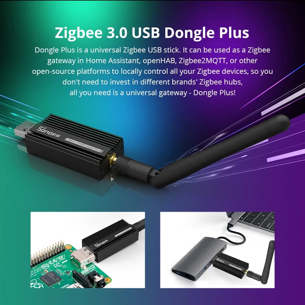 سونوف Zigbee 3.0 يو إس بي دونجل بلس ZBdongle-E، بوابة Zigbee لاسلكية، واجهة USB، التقاط EFR32MG21، تحكم صوتي Google Home - 2