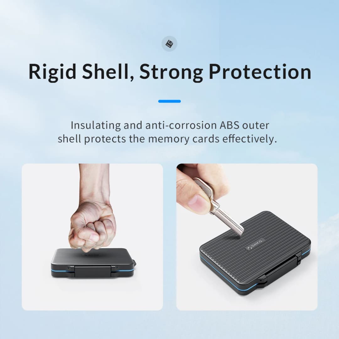 ORICO SD Memory Card Storage Case Micro SD Card Storage Holder Case Waterproof Soft Lining for HDD/CF/SD Card Holder Organizer - 5