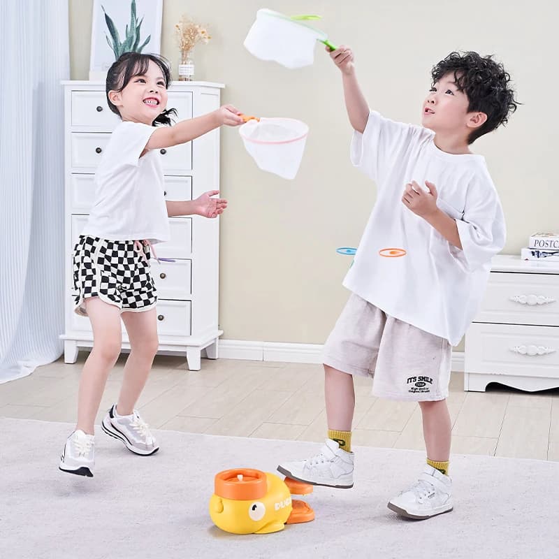 Launcher Air Saucer Rocket Games Sports Child Flying Disc Air Bounce Pokes Propeller Duck Elephant for Children Outdoor Toys - 6
