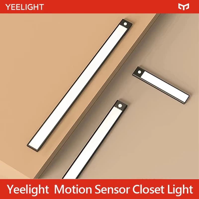 الإصدار العالمي YEELIGHT مصباح ليلي ذكي LED استشعار حركة الإنسان شريط إضاءة قابل لإعادة الشحن مصباح جداري للممرات والخزائن