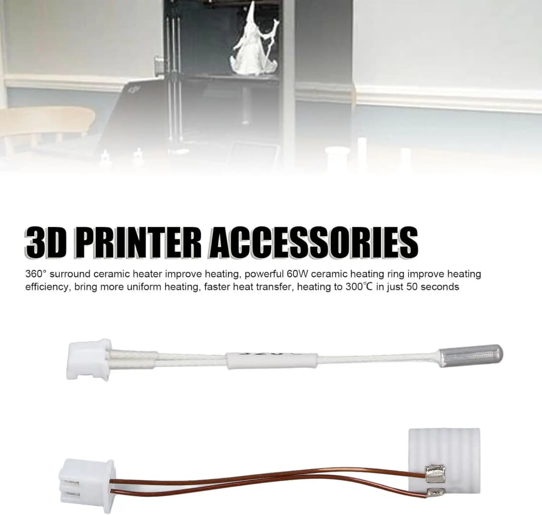 أنبوب تسخين خزفي رسمي من Creality لطرازات K1/K1C/K2Plus، وأنبوب تسخين ثيرميستور لطرازات Ender3 V3 SE/Ender5 S1/CR6 SE - 2