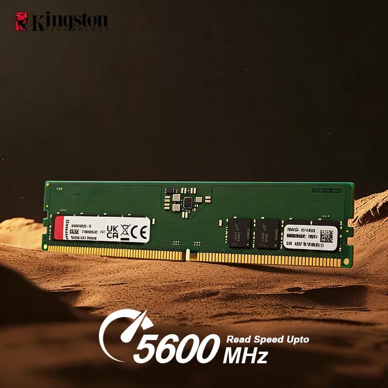 كينجستون رام DDR5 بسعة 16 جيجابايت بتردد 5600 ميجاهرتز CL46 لوحدة ذاكرة الكمبيوتر المكتبي