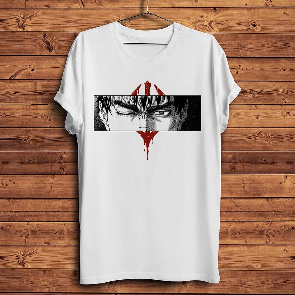 Berserk Swordsman Guts,funny anime t-shirt,men short sleeve casual tshirt,unisex manga streetwear tee,breathable print
