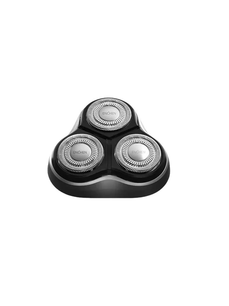 رأس حلاقة كهربائية بديلة من ENCHEN Blackstone طراز BR-1 قطعة واحدة فضية، رؤوس قاطعة لشفرة حلاقة كهربائية ثلاثية الأبعاد عائمة - 2
