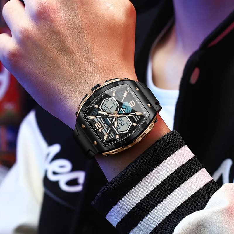 LIGE Digital Men Military Watch 50m Waterproof Wristwatch LED Quartz Clock Sport Watch Male Big Watches Men Relogios Masculino - 3