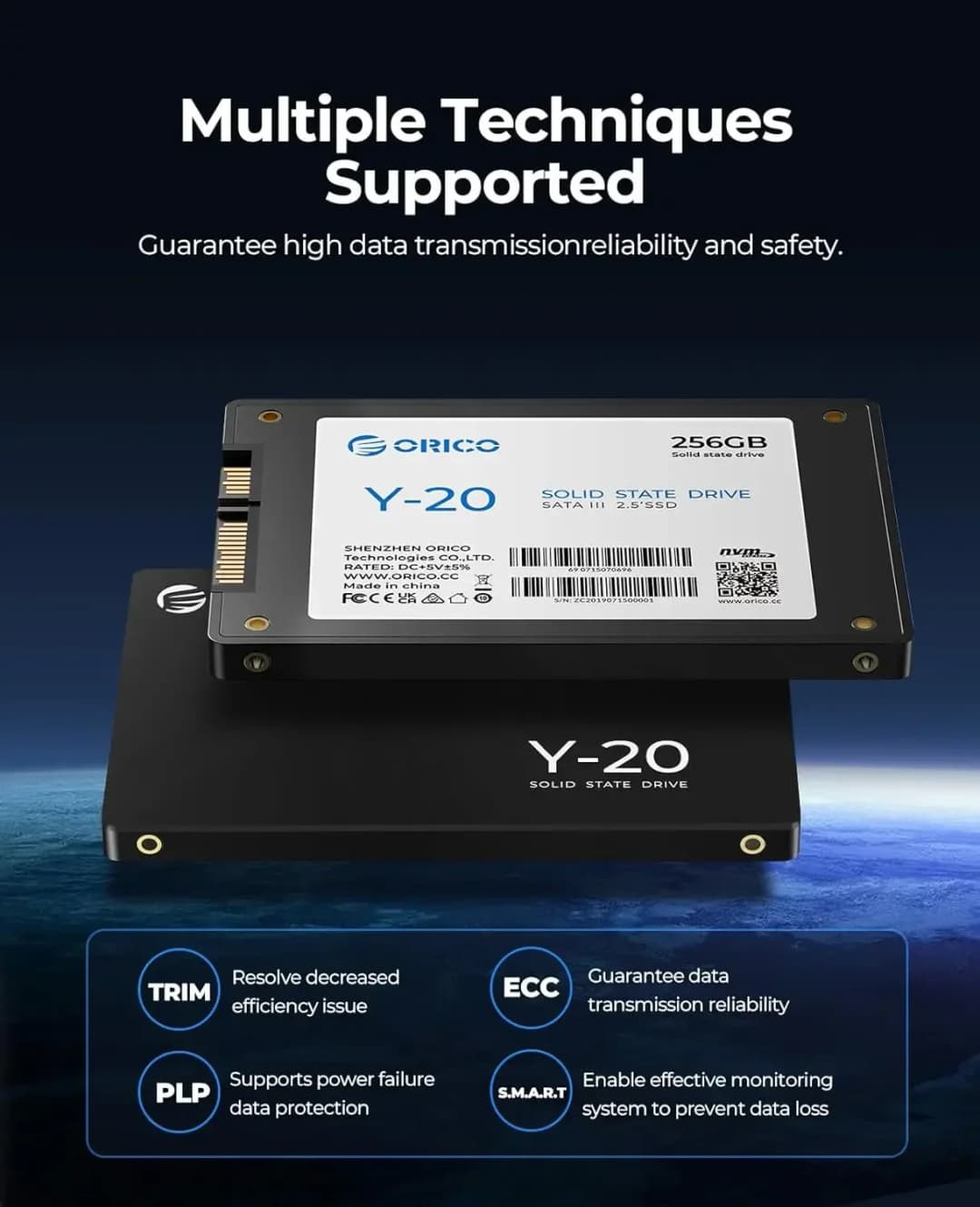 ORICO SATA III SSD 2.5” Internal Solid State Drive 3D NAND 512GB 1TB 2TB 4TB  UP to 550MB/s for Upgrade PC Laptop Desktops Y20 - 4