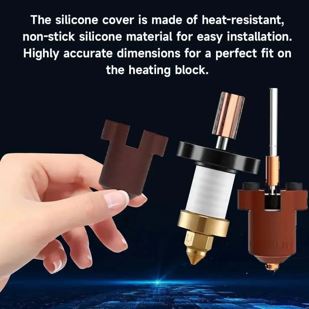 Creality Ender 3 V3 KE Hotend Silicone Cover, Hotend Heat Insulation Heating Block Cover  for Ender 3 V3 Plus/V3 KE/K1C/K1 SE/K1 - 5