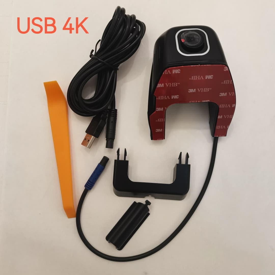 مسجل قيادة مخفي للسيارة بدقة 4K عبر USB وWiFi، بدون شاشة، مراقبة وقوف السيارات عبر الإنترنت المحمول، تسجيل فيديو حلقي، رؤية ليلية HD - 6