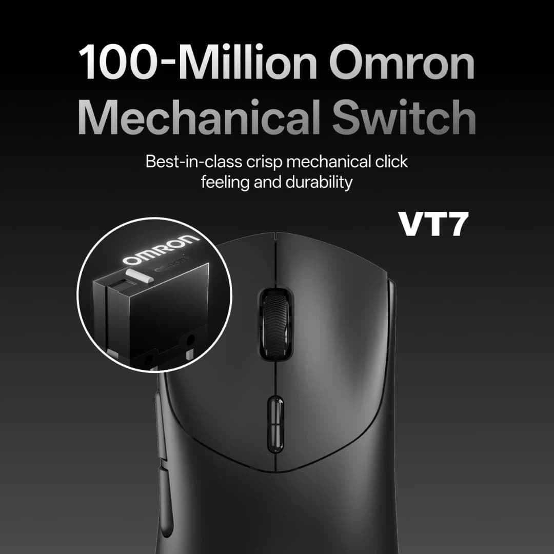 ماوس الألعاب اللاسلكي Rapoo VT7 MAX /VT7 بمعدل استطلاع لاسلكي حقيقي 8K ووزن 53 جرام خفيف وبطارية تدوم حتى 750 ساعة - 3
