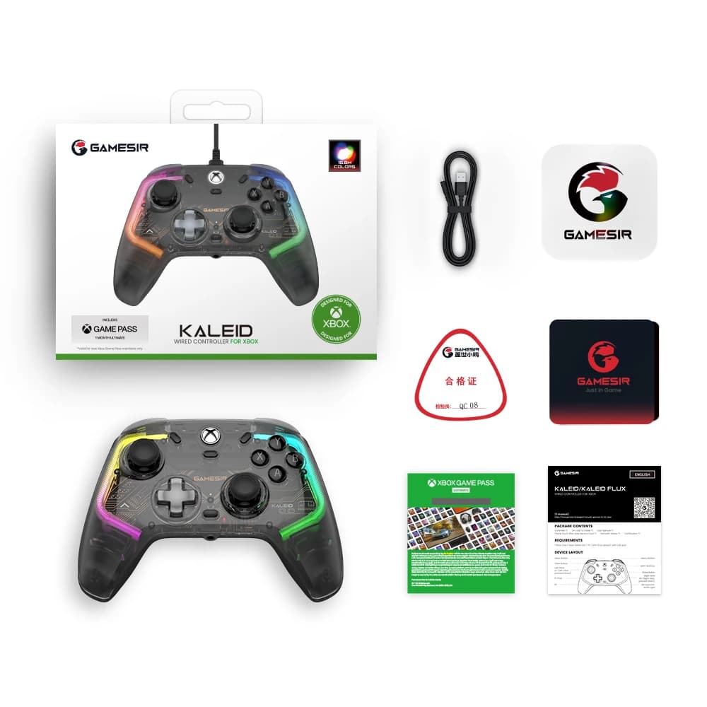 وحدة تحكم GameSir Kaleid Xbox سلكية لجهاز Xbox Series X، وXbox Series S، ووحدة تحكم ألعاب Xbox One، مع عصا تحكم بتأثير هول - 6