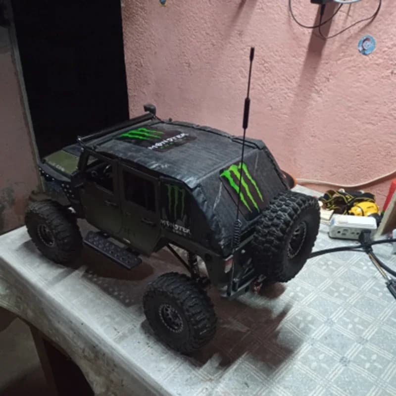 قطعة ديكور محاكاة هوائي معدني لسيارات RC الزاحفة 1/10 1/18 1/24 تراكساس TRX4M TRX4 برونكو المدافع RC4WD SCX24 - 6