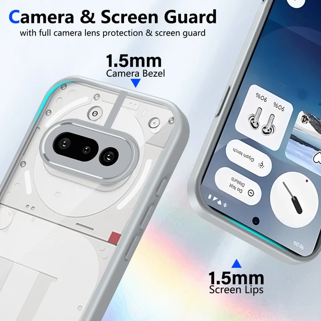 Nothing Phone 3A A059 Case Air Cushion Shockproof Silicone Bumper Clear Matte Back Cover Hard Phone Case for Nothing Phone 3A 5G - 4