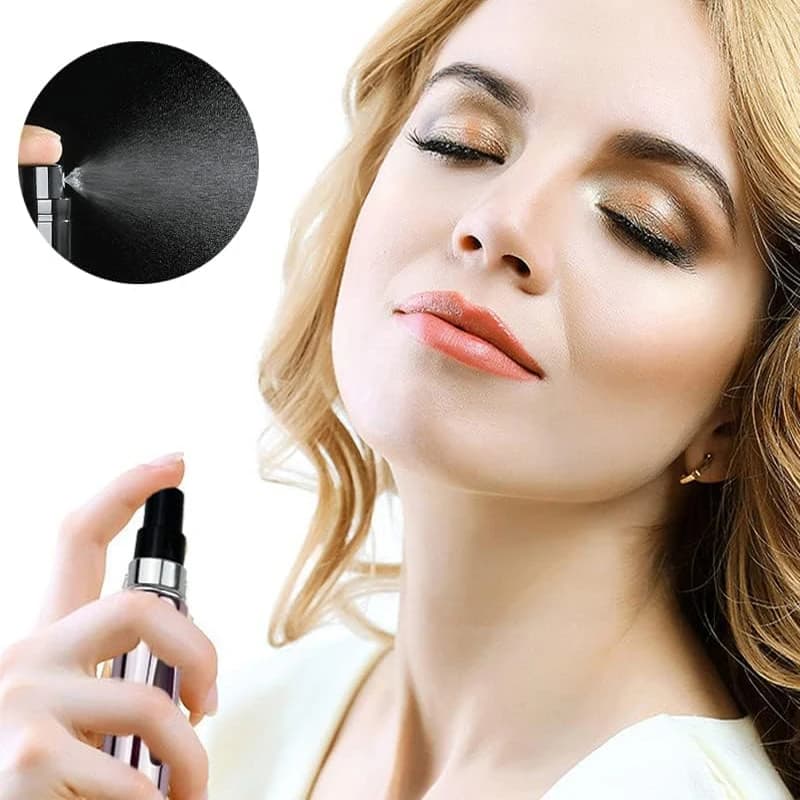 1/4 قطع 5 مل زجاجة عطر محمولة حاوية سائل لمستحضرات التجميل السفر زجاجة رذاذ ألمنيوم صغيرة فارغة قابلة لإعادة الملء - 2