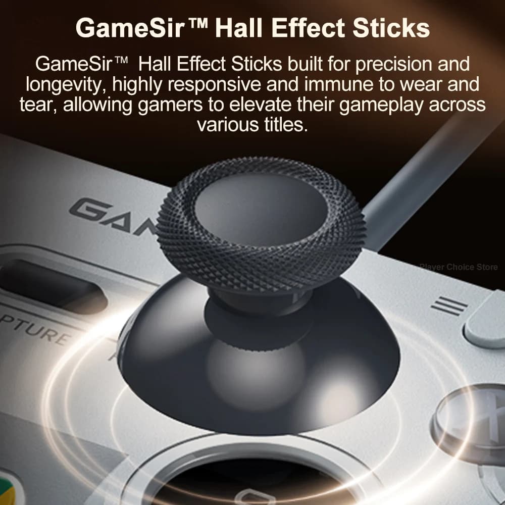وحدة تحكم سلكية GameSir Retro Gamepads لجهاز الكمبيوتر بنظام ويندوز وSteam Switch مع عصا تأثير هول وزرين قابلين للبرمجة Tegenaria Lite - 5