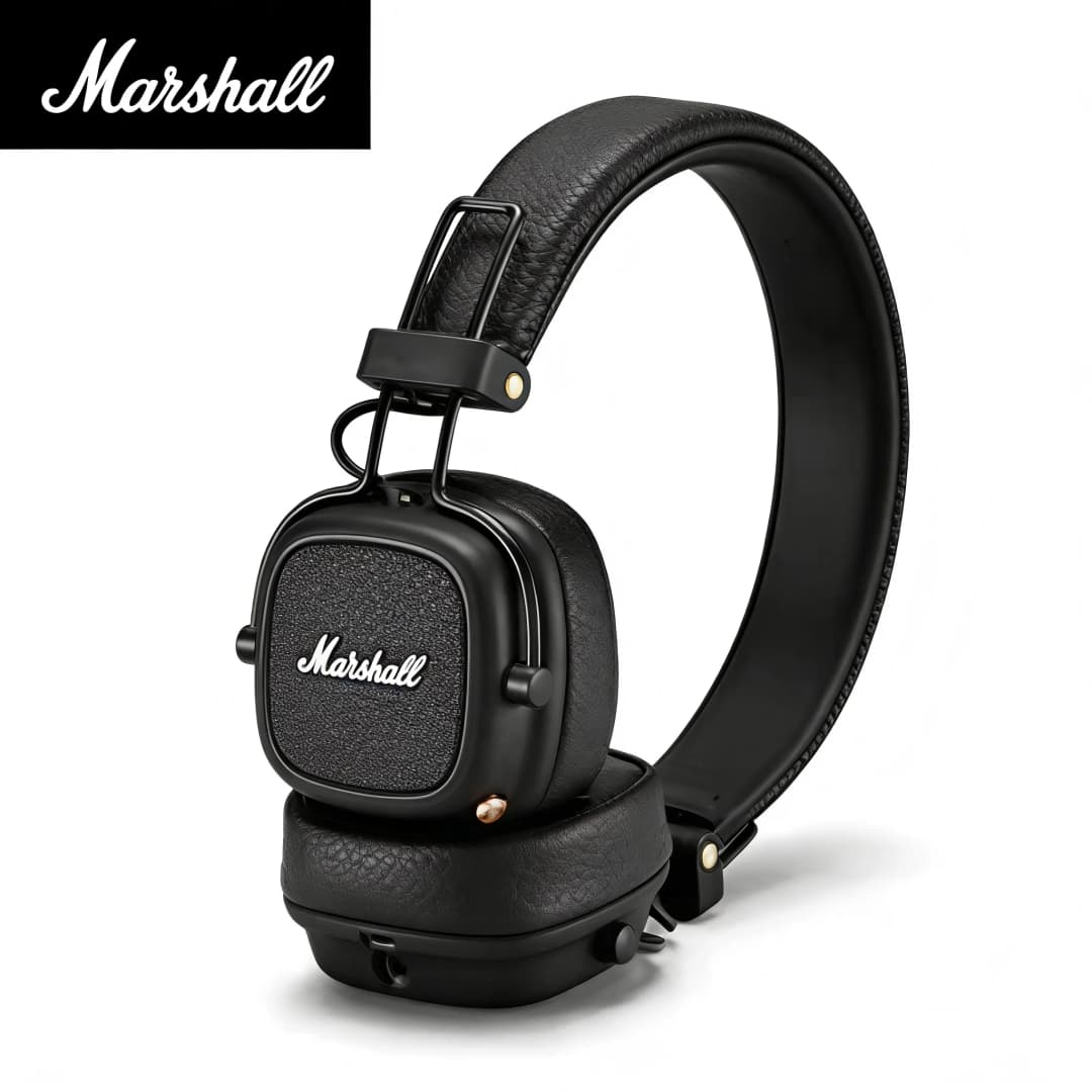 Marshall Major III 3 Wireless/Wired Headphones with Mic Deep Bass Foldable Gaming Bluetooth Headset for Sports & Rock Music - 2