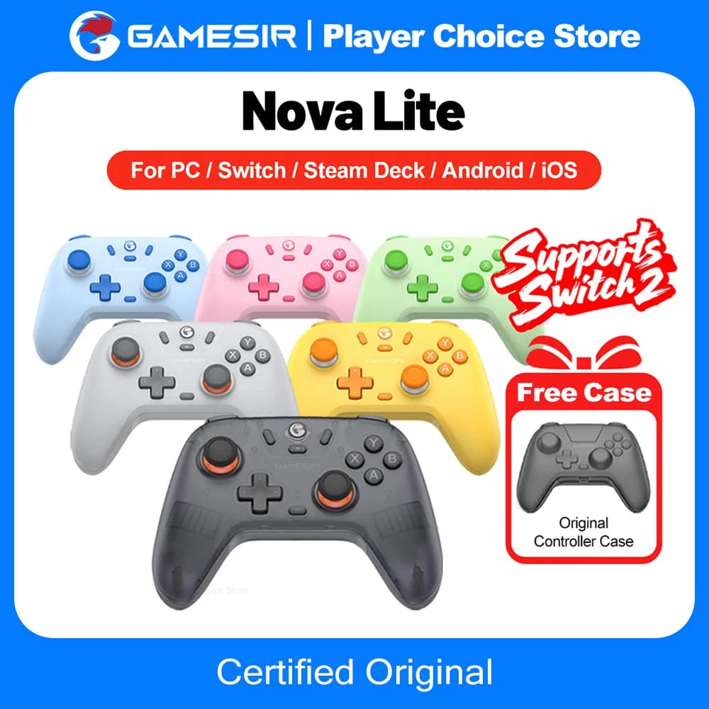 Gamesir Nova Lite PC Gamepads for Nintendo Switch 2 switch Oled Lite Controller  Bluetooth Hall effect Joysticks Window 10 11