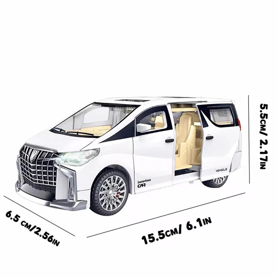 1:32 Mini luxury VIP business inertia cart MPV model die-casting metal alloy door and interior suitable for adult collectors - 6