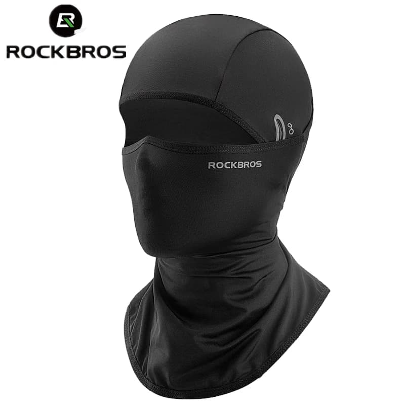 ROCKBROS غطاء قناع دراجة نارية صيفي من الحرير الجليدي، حماية من الشمس، رياضة، دراجة هوائية، وشاح للوجه بالكامل