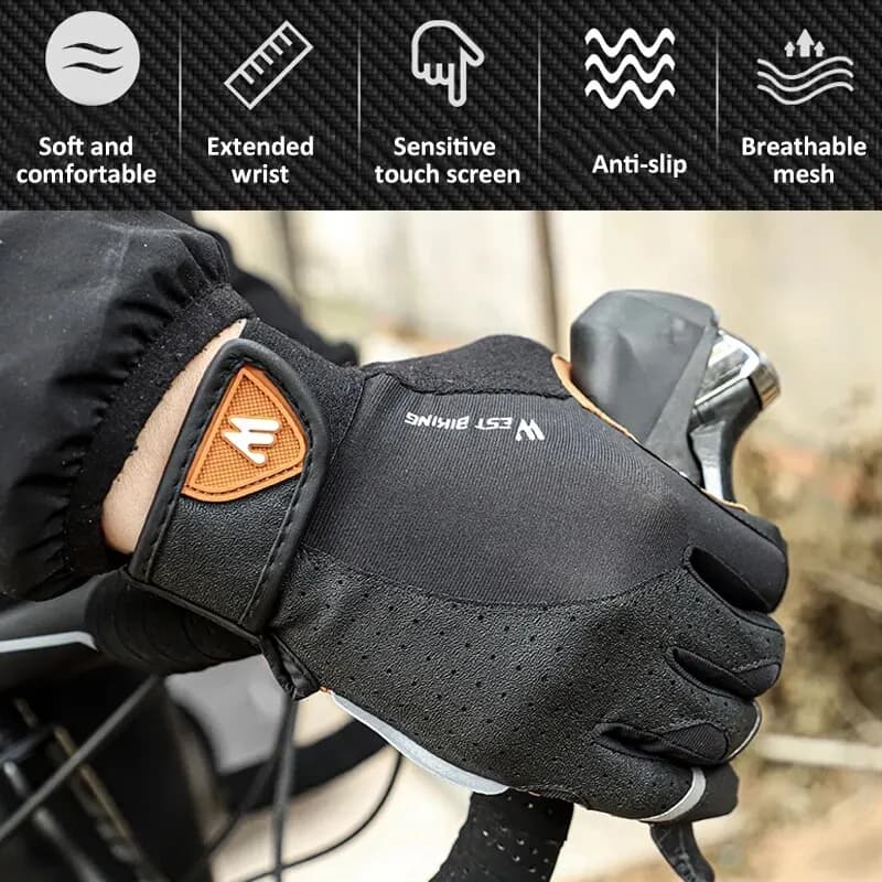 قفازات WEST BIKING لركوب الدراجات قفازات كاملة الأصابع قفازات رياضية للدراجات للرجال والنساء ربيع خريف صالة الألعاب الرياضية قفازات الدراجات النارية التخييم والمشي - 2
