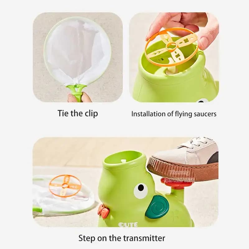 Foot Step On Flying Disc Air Rocket Launcher Saucer Jump Sport Game Elephant Duck Style Outdoor  Propeller Garden Children Toy - 6