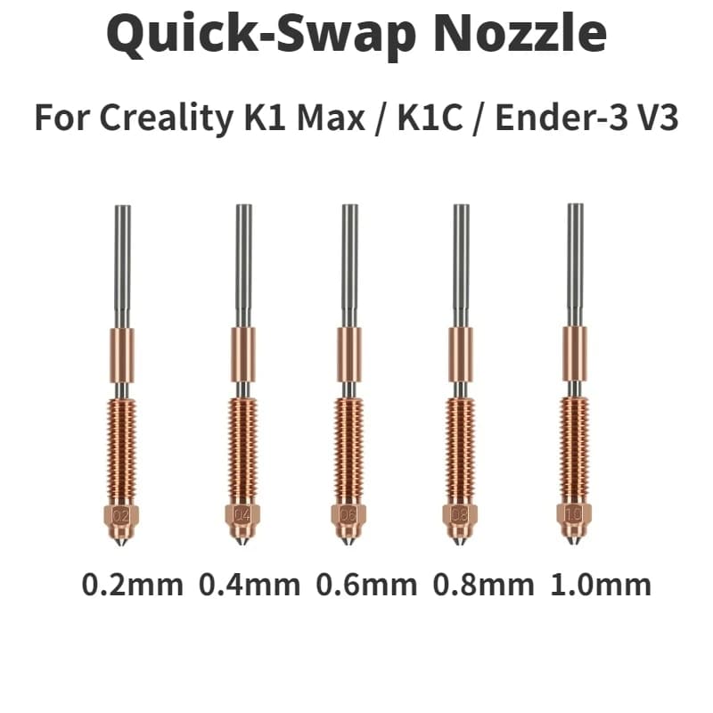 مجموعة فوهة استبدال سريع كرياليتي K1C_K1 ماكس_إيندر-3 V3 يونيكورن تركيب سريع طباعة تدفق عالي مواد محسنة - 4