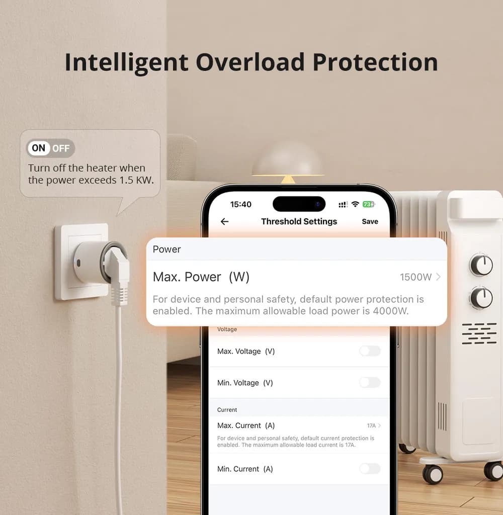 سونوف S60ZB EU/UK iPlug زيجبي مقبس ذكي جهاز راوتر زيجبي حماية من الحمل الزائد مراقبة الطاقة تحكم مؤقت عبر أليكسا - 5