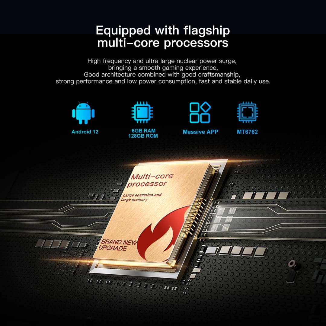 هاتف ذكي صغير SERVO 19PRO بشبكة 4G ونظام تشغيل Android 12، ذاكرة وصول عشوائي 6 جيجابايت وذاكرة داخلية 128 جيجابايت، متجر Play، GPS، OTG، شاشة 3.88 بوصة، شريحتين - 5