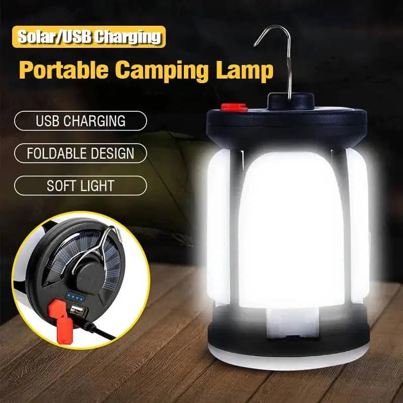 Rechargeable LED Camping Lantern 2-in-1 Foldable Floodlight, Portable Tent Light w/ 3 Modes for Outdoor Emergency Hiking Fishing - 6