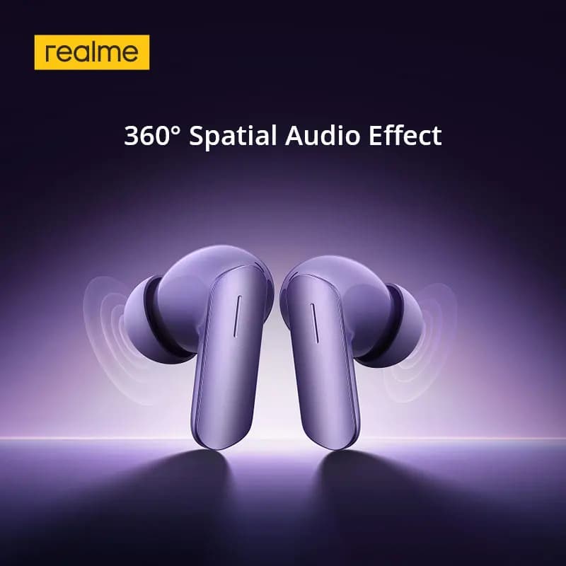 الإصدار العالمي realme Buds Air 7 سماعة أذن TWS عزل ضوضاء 52dB بطارية تدوم حتى 52 ساعة مشغل باس 12.4 مم LHDC 5.0 IP55 - 6
