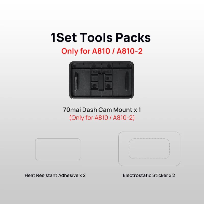 70mai Mount & Sticker Tool Pack for 70mai Dash Cam T800/X800/A810/A510/A800S/A500S/1S/M300/M200 Car DVR Mount - 2