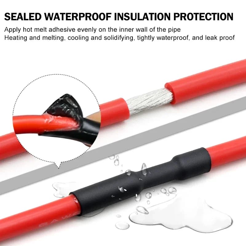1M With Glue Dual Wall 3:1 Heat Shrink Tube 1.6/2.4/3.2/4.8/6.4/7.9/9.5/12.7/30/50mm Shrinkable Tubing Adhesive Wrap Wire Sleeve - 4