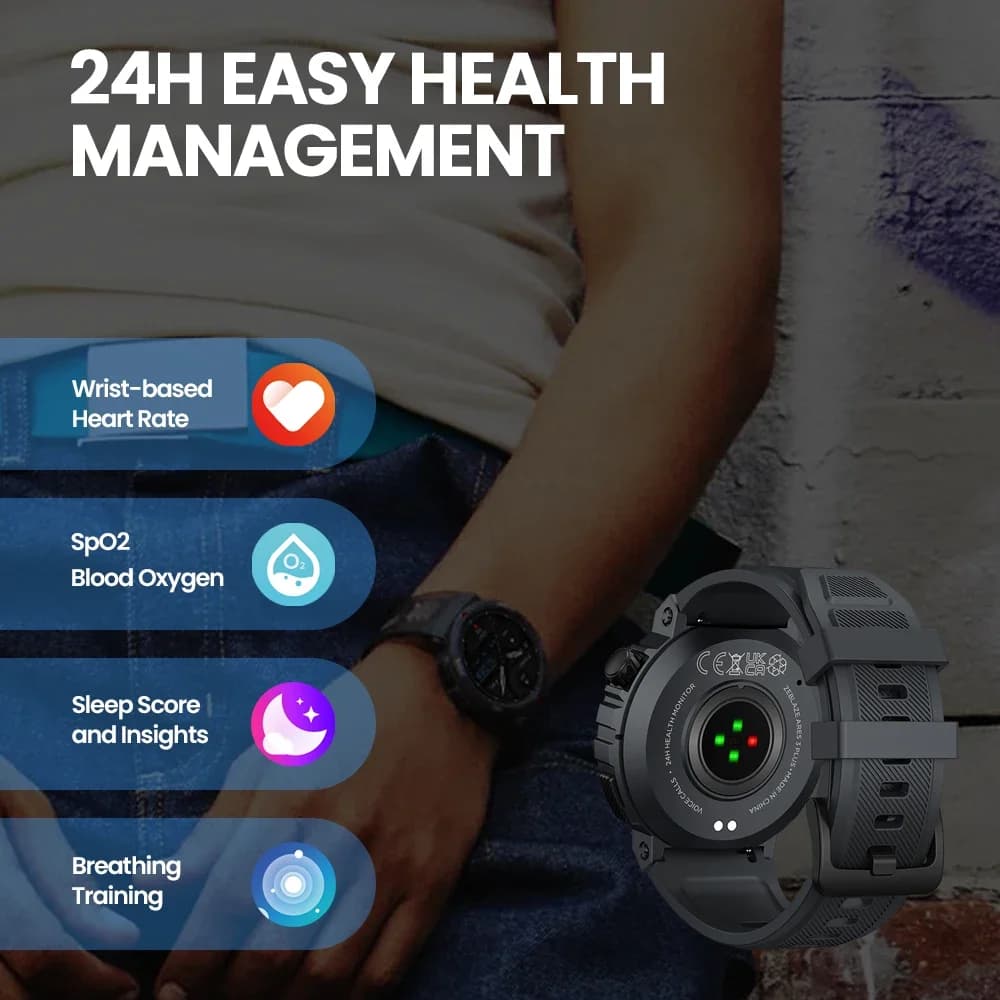 New Zeblaze Ares 3 Plus 1.43'' HD AMOLED Display Voice Calling Smartwatch New 3D Interactive Health&Fitness Tracking Smart Watch - 5
