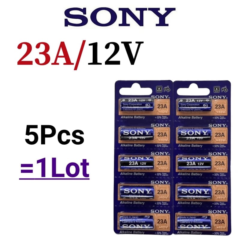5-50 قطعة بطارية قلوية أصلية SONY 27A /23A 12V 23GA A23S/A27 لجرس الباب والتحكم عن بعد ولعبة كهربائية - 2