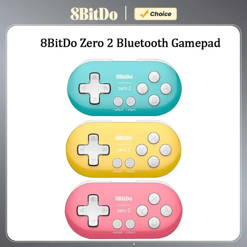 8BitDo Zero 2 وحدة تحكم صغيرة بلوتوث جيمباد متوافقة مع نينتندو سويتش بي سي ويندوز أندرويد ماك أو إس