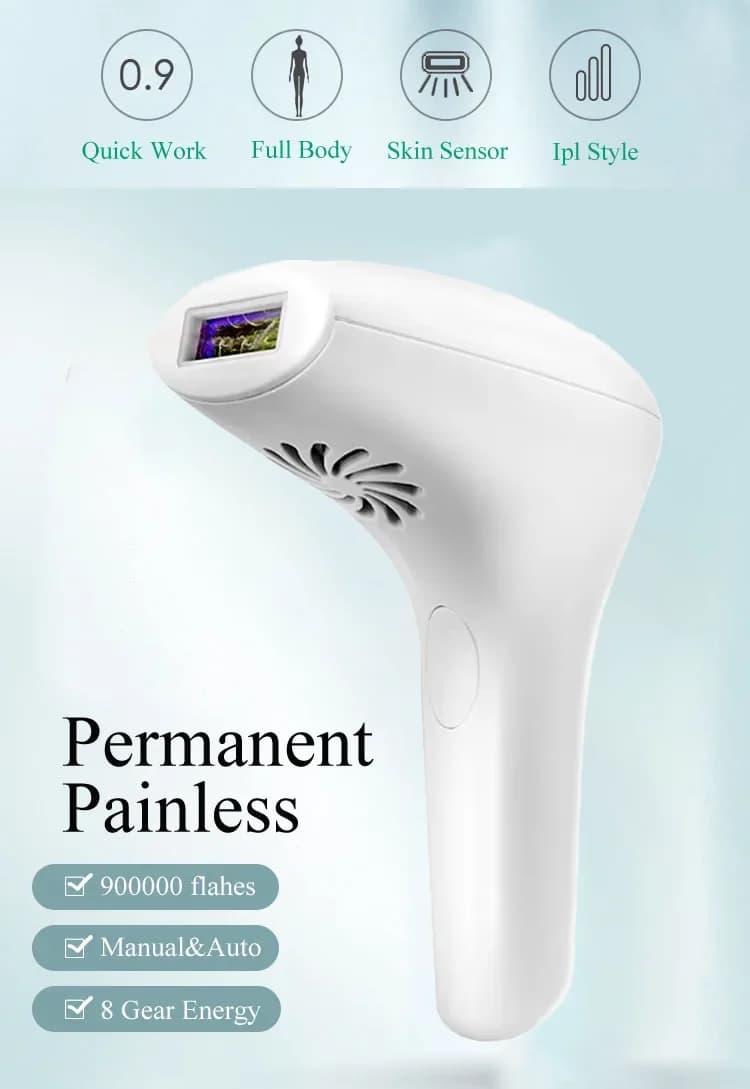 جهاز إزالة الشعر بالليزر الدائم الاحترافي IPL لإزالة شعر الجسم بالكامل، جهاز إزالة الشعر الدائم للاستخدام المنزلي للنساء - 6