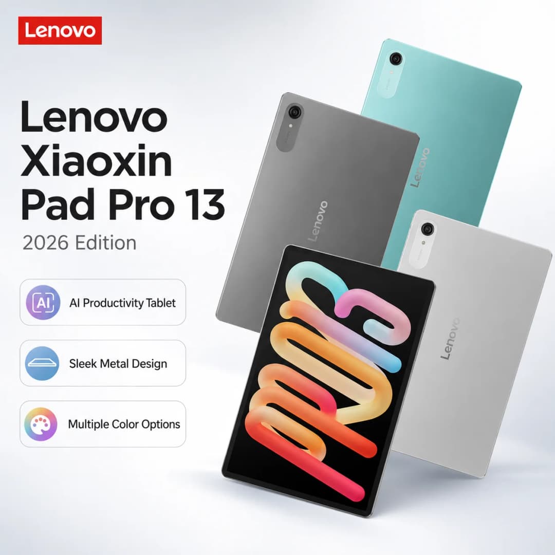 لينوفو شياو شين باد برو 13 TB376FC الجديد 2026، شاشة 13 بوصة، 144 هرتز، 3.5K، معالج سناب دراجون 8S، ذاكرة 128 جيجابايت/256 جيجابايت، بطارية 10200 مللي أمبير