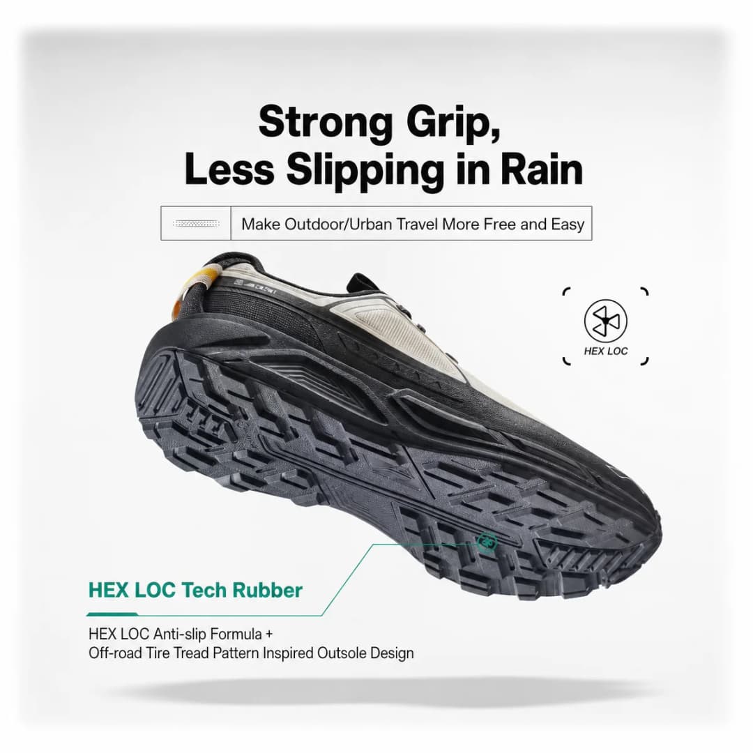 أحذية المشي لمسافات طويلة Li-Ning AXJ STRIDE 2 للجنسين مع تقنية COOL SHELL للتهوية والتوسيد المرتد، أحذية رياضية للمشي AHTW007 - 4