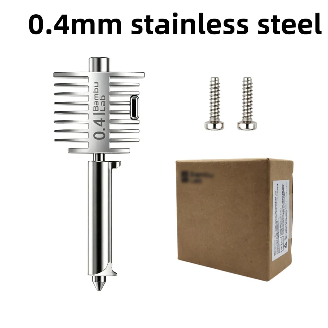 Official Bambu Lab A1/A1 Mini Multi-Size Hotend Kit | 0.4mm Hardened Steel Nozzle Set Standard Flow Hot End Upgrade Assembly - 6