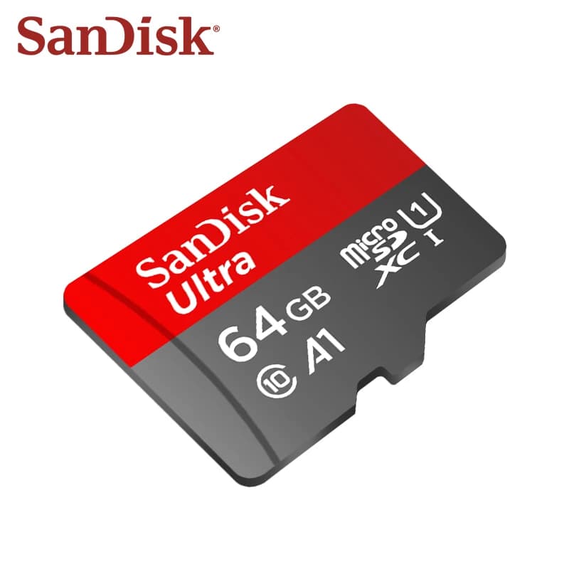 بطاقة ذاكرة SanDisk Ultra microSD A1 C10 فلاش TF للهاتف والجهاز اللوحي بسعات 32GB و64GB و128GB و256GB بسرعة قصوى 100Mb/s - 5