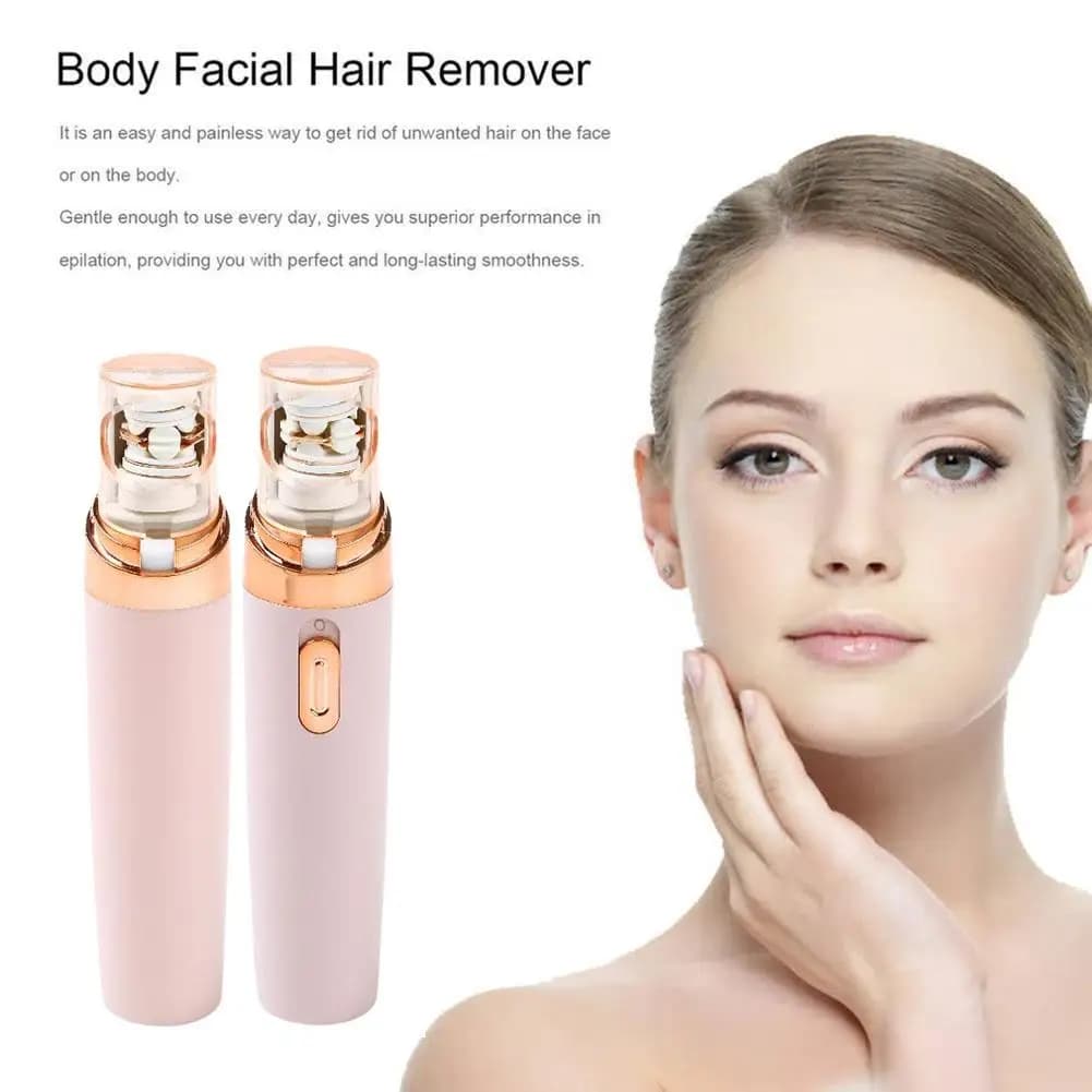 1pc Electric Eyebrow Trimmer Mini Eye Brow Epilator Razor Portable Removal Shaver Lipstick Hair Shape Tool Facial Painless D1G7 - 4